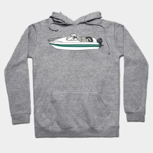 Motorboat cartoon illustration Hoodie